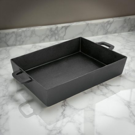 Tepsi, 40×28×7,5 cm, öntöttvas