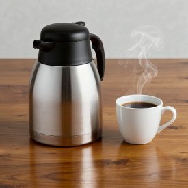 Termosz, 1 liter, 18 cm magas, rozsdamentes