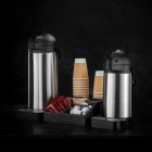 Termosz, pumpás, 2,2 liter, 35 cm magas, rozsdamentes