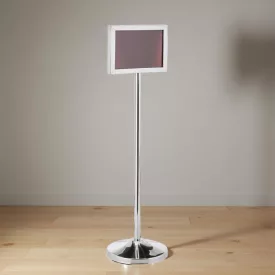 Információs tábla, 120 cm, ezüst színű
