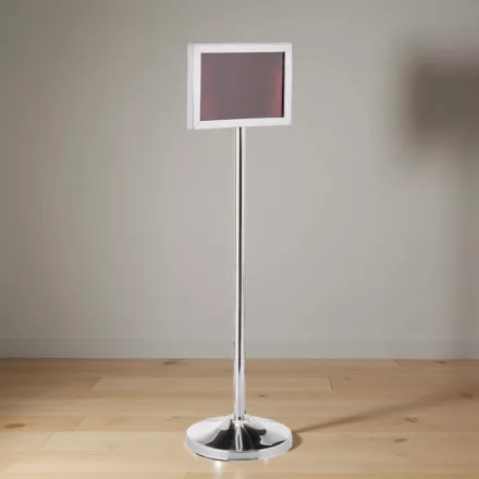 Információs tábla, 120 cm, ezüst színű