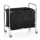 Szennyesgyűjtő kocsi, 90×54×92 cm, fekete