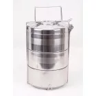 Ételszállító edény, 3×600 ml, duplafalú rozsdamentes