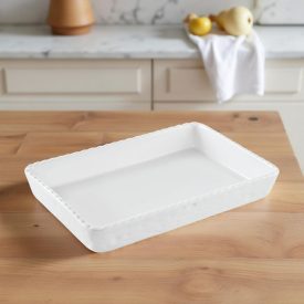Sütőtál, 32×21,5×4,5 cm, szögletes, porcelán