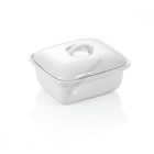 Vajtartó fedővel, 13×11×3,5 cm, porcelán