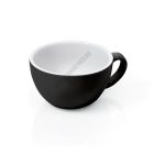 Italia cappuccino csésze, fekete, 200 ml, porcelán