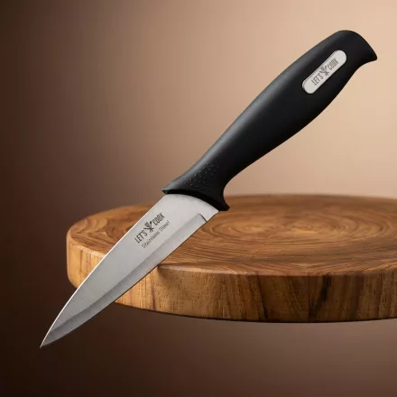 Hámozókés, 8,7 cm penge, gumírozott nyél, Let's Cook