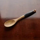 Szervírozókanál, 30,5 cm, szilikonnyél, akácfa, Let's Cook