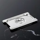 GN 1/4 fedő fülkivágással, rozsdamentes