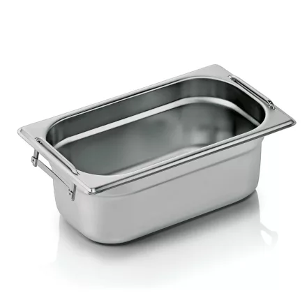 GN edény, 1/4 100 mm, 2,8 l, csúszófüllel, rozsdamentes