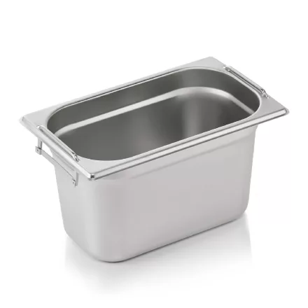 GN edény, 1/4 150 mm, 4 l, csúszófüllel, rozsdamentes