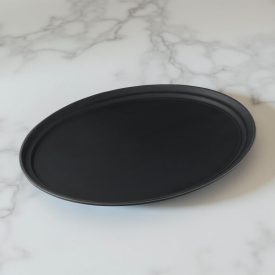 Csúszásmentes tálca, gumirozott, ovális, 63×52×3 cm