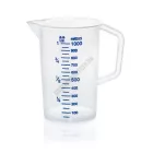 Mérőkancsó, 1 l, kék skála, polipropilén