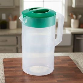 Kancsó zöld tetővel, mércés, 2,5 liter, polipropilén