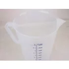 Mérőkancsó, 5 liter, kék skála, polipropilén