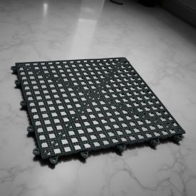   Csepegtetőrács, 30×30×2 cm, fekete, PVC, egymáshoz illeszthető