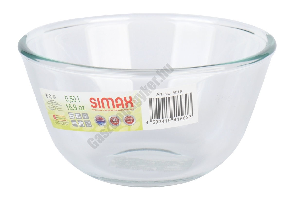 Simax Hőálló jénai kocsonyás tál edény 0,5 liter