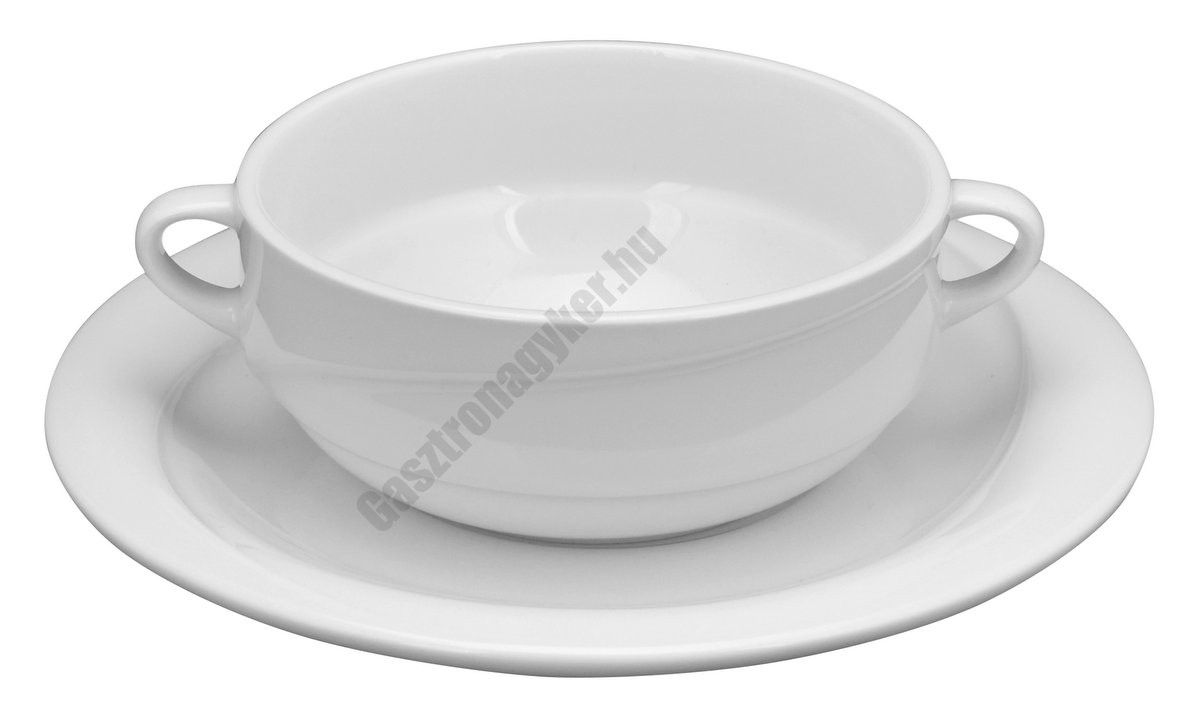 X-Tanbul leveses csésze+alj, 0,38 l, fehér porcelán