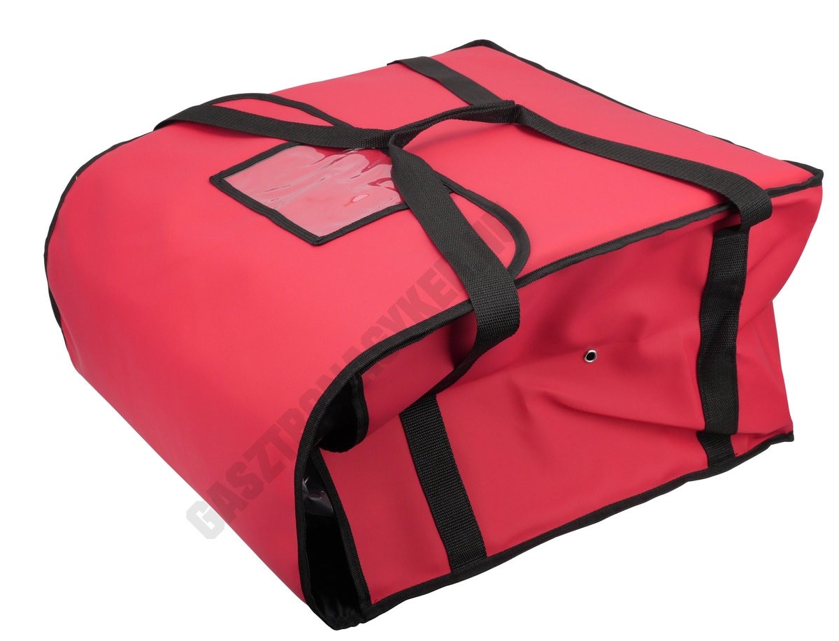 Pizzaszállító táska 2 füllel 51×51×30,5 cm piros vinyl