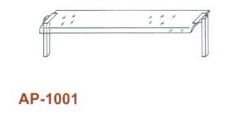 Egysoros átadó hajlított üveggel 1500 mm-es pulthoz AP-1001 1500