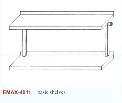 Falipolc 2 szintes sima Emax-4011 KR 1400×300