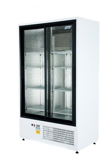 Csúszó üvegajtós hűtővitrin több színben, bruttó 850 literes