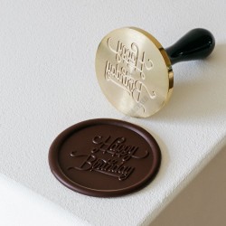 Csokoládé bélyegző, Happy Birthday, 6 cm