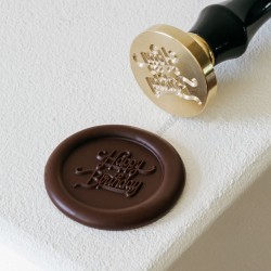 Csokoládé bélyegző, Happy Birthday, 3 cm