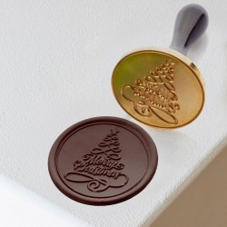 Csokoládé bélyegző, Merry Christmas, 6 cm