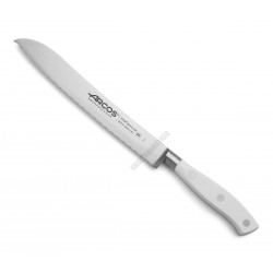 Arcos Riviera kovácsolt kenyérvágó kés, fehér szegecselt nyél, 20 cm penge