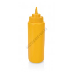 Szósznyomó palack, 9,5 dl, sárga, műanyag