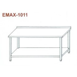 Munkaasztal alsó polccal, hátsó felhajtással Emax-1011 KR 1000×700×850