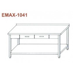Munkaasztal alsó polccal, 2db fiókkal, hátsó felhajtással Emax-1041 KR 1400×700×850