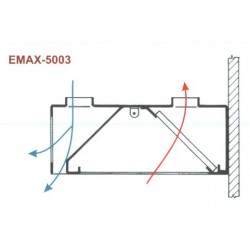 Elszívóernyő Fali, két irányú frisslevegő befúvással Emax-5003 KR 1000×1000×400