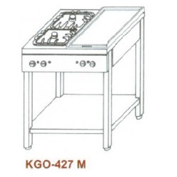 Gáz Főzőasztal, 4 égő, 2 sima v. bordás sütőlappal KGO-427 M 5