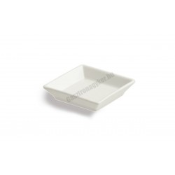 Mini Party szögletes tányér, 6x6 cm, szupererős porcelán