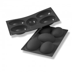 Szilikon sütőforma, Fél tojás, 5 adag, 300×175 mm