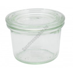 Weck Aps üveg kínáló+fedő, 80 ml, 6×5,5 cm, 12 db/cs