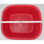 Szögletes tál, 34,5×39,5×16 cm, 9,5 liter, piros